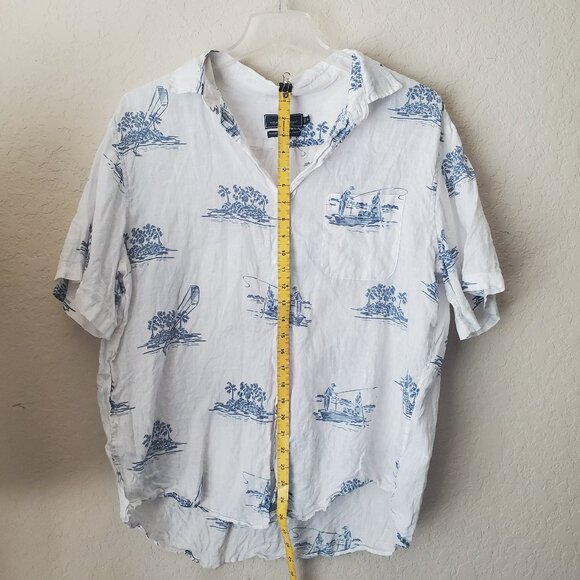 Vineyard Vines XL White 100% Linen Short Sleeve Button Down - Picture 5 of 8